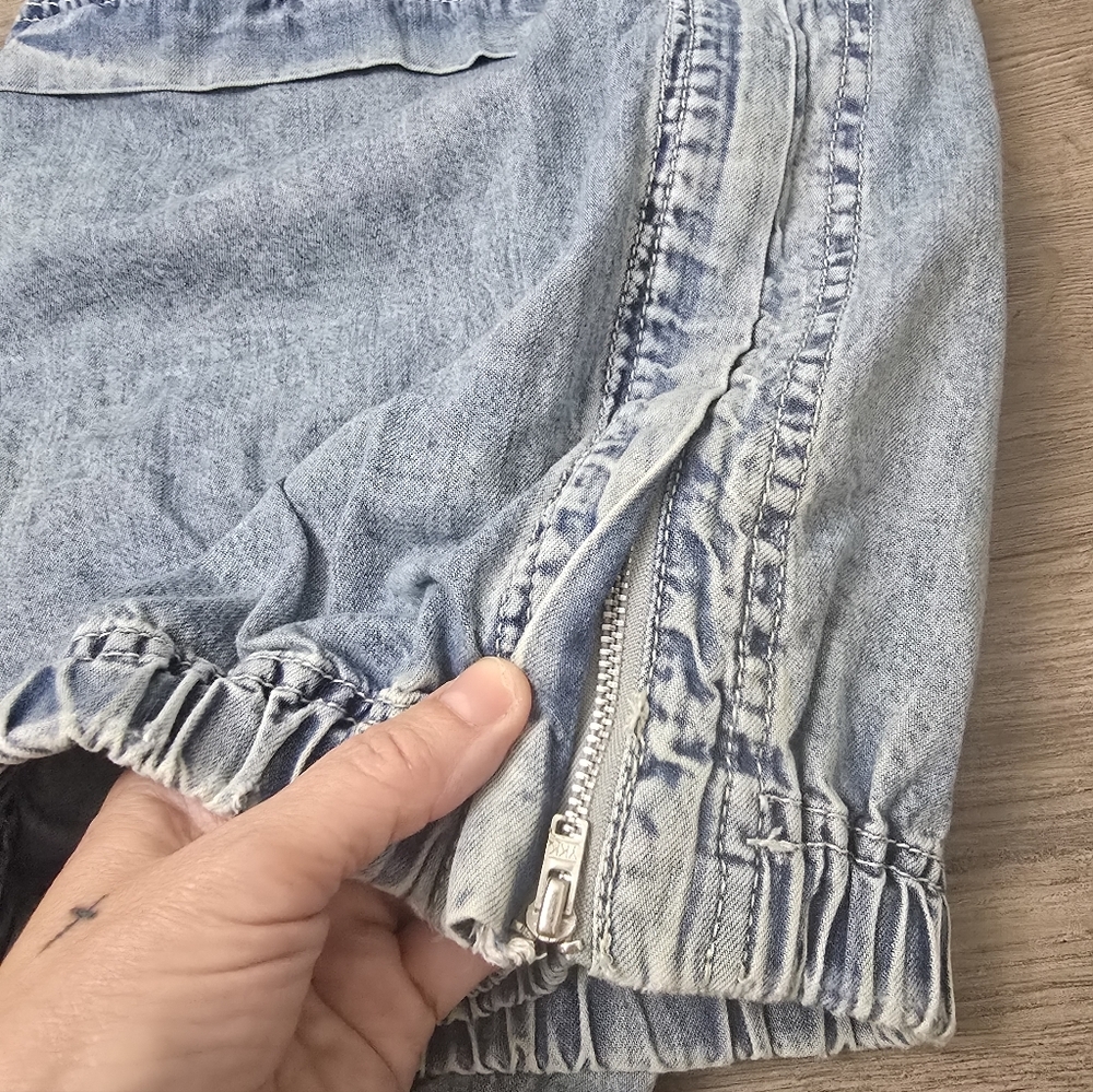 Free People We The Free South Bay Utility Cargo Jeans Large Streetwear Baggy - Picture 5 of 9